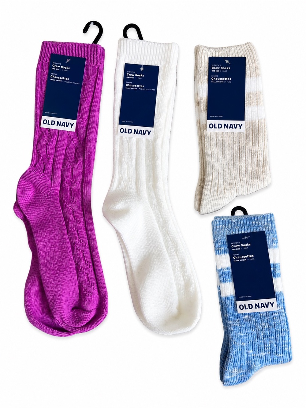 Old Navy Women’s Crew Socks (4 Pairs)